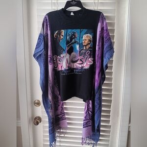 Upcycled Genesis Tour Graphic Tshirt Poncho Top